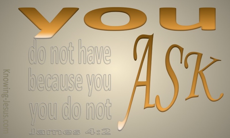 James 4:2 You Do Ask And Do Not Receive (orange)